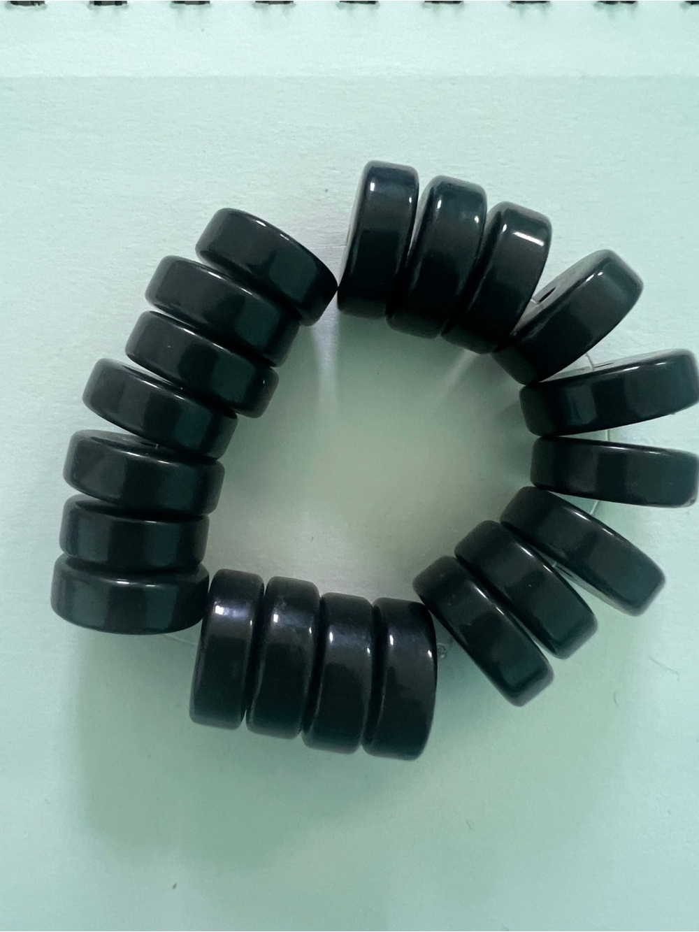 Vintage Lucite Beads Black